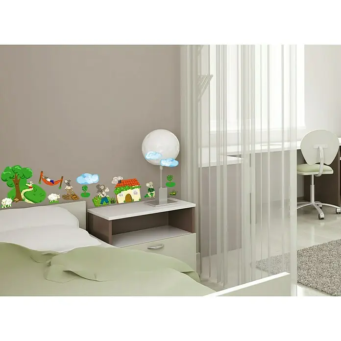 Vinilo de pared Souris - Ratones, 24 x 68 cm - Foto ambiente