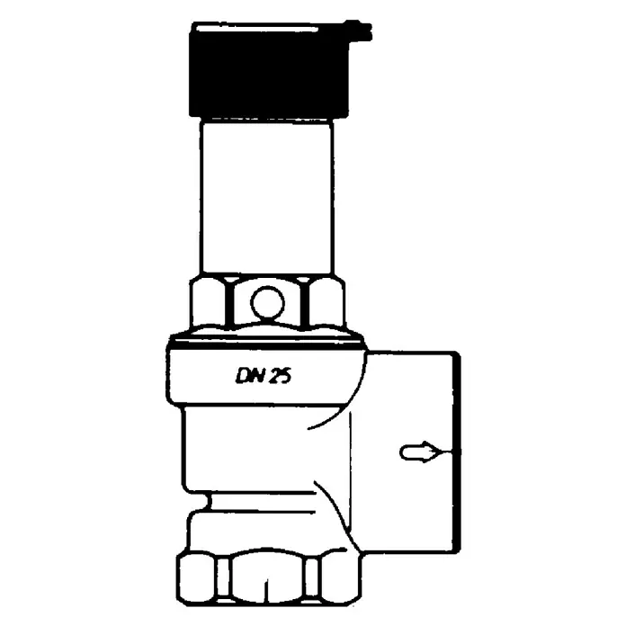 Sicherheitsventil Saco - ½″ x ¾″, Betriebsdruck: 2,5 bar - Skizze