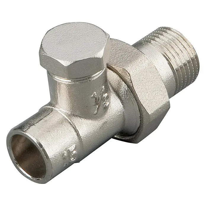 Heizkörperverschraubung - ½″, Durchgang, Durchmesser: 15 mm - Ansicht von oben