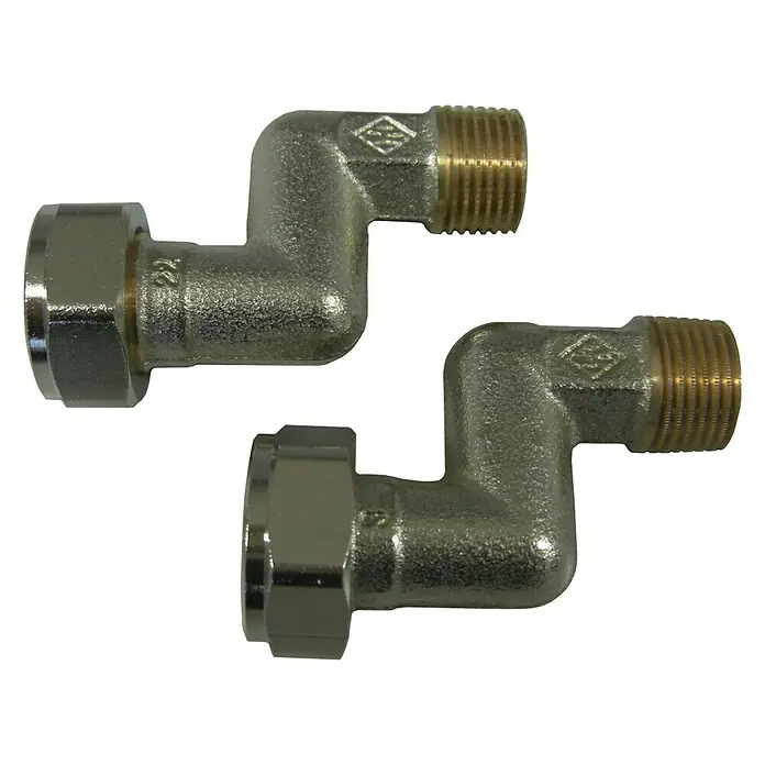 Heimeier S-Anschluss - 2 Stk., ½″ - Ansicht von oben