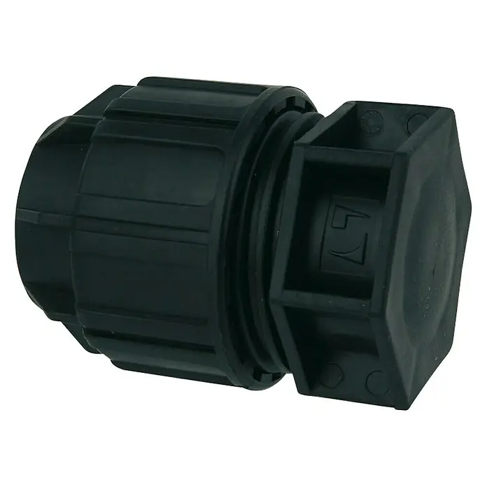 Endkappe HDPE - Durchmesser: 25 mm, Polyethylen - Vorderansicht