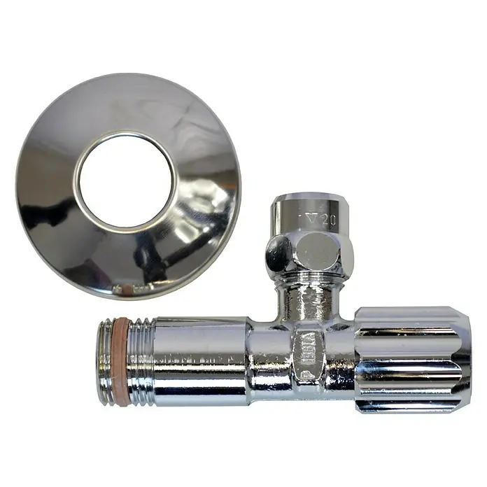 Schell Eckventil - ½″, Durchmesser: 10 mm, Verchromt - Ansicht von oben