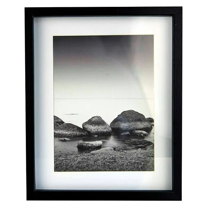 Accent Bilderrahmen Aura - Schwarz, 24 x 30 cm, Holz - Vorderansicht