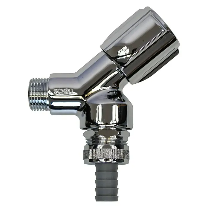 Schell Geräteanschlussventil Comfort - ½″/¾″, Verchromt - Vorderansicht