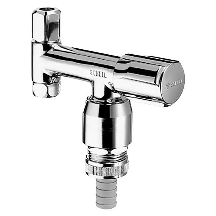 Schell Geräteventil Comfort - ⅜″, ¾″, Verchromt - Vorderansicht