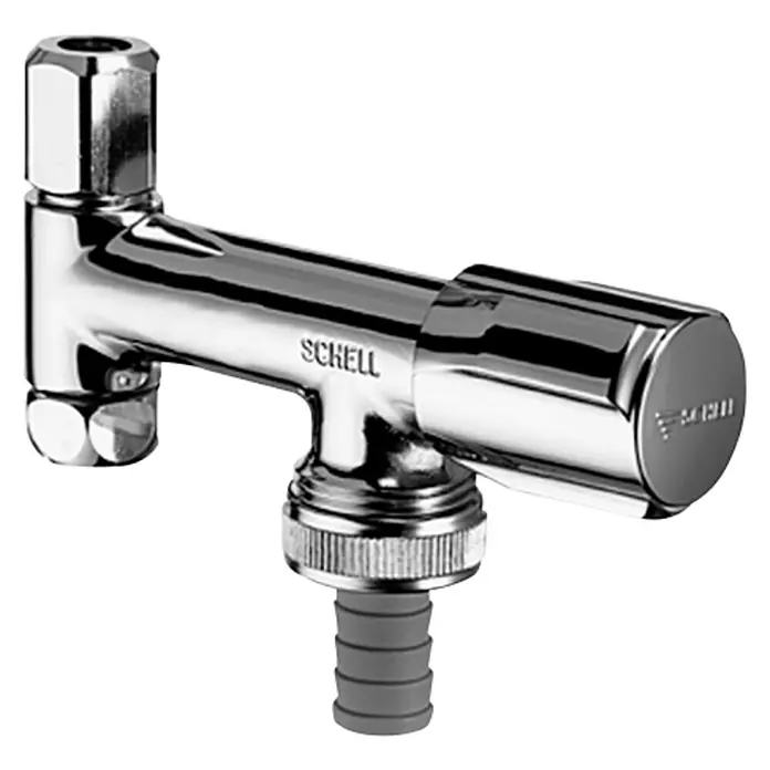 Schell Geräteventil Comfort 2 - ⅜″, ¾″, Verchromt - Vorderansicht