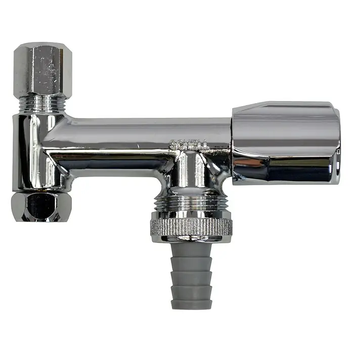 Schell Geräteventil Comfort 2 - ⅜″, ¾″, Verchromt - Vorderansicht