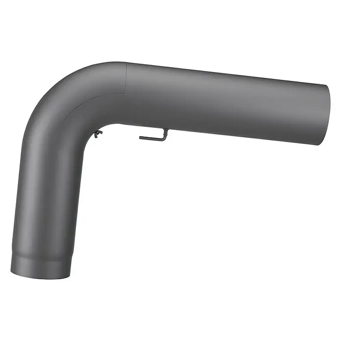 Justus Kaminrohr-Set - Durchmesser: 150 mm, Gezogen, Schwarz - Linke Seitenansicht