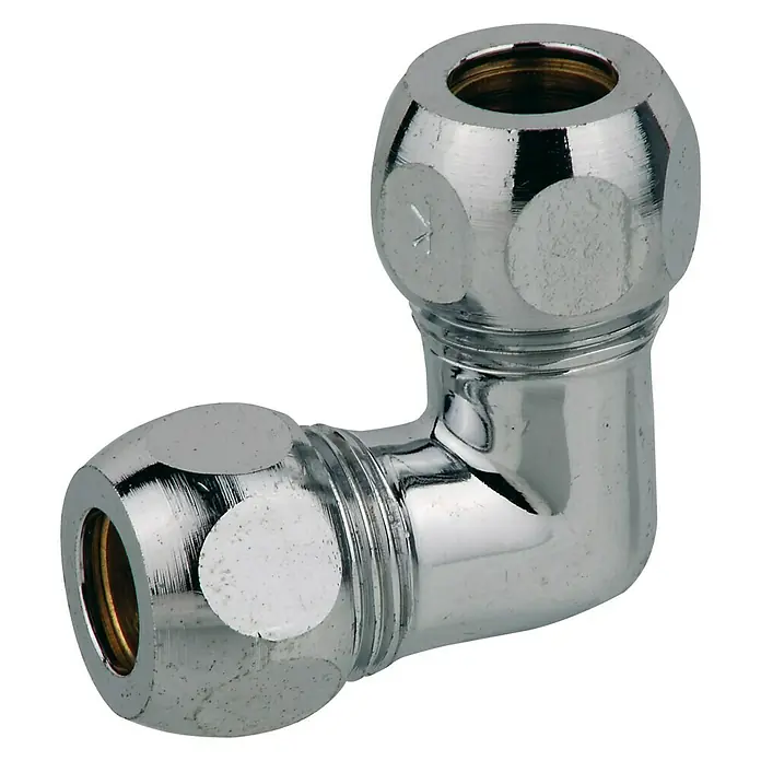Winkelverschraubung - ⅜″, Durchmesser Rohranschluss: 10 mm - Vorderansicht