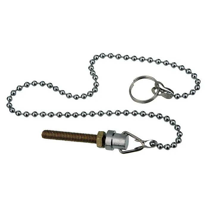 Ventilkette Mit Gewindeschraube - Länge: 40 cm, Gewindeschraube - Vorderansicht