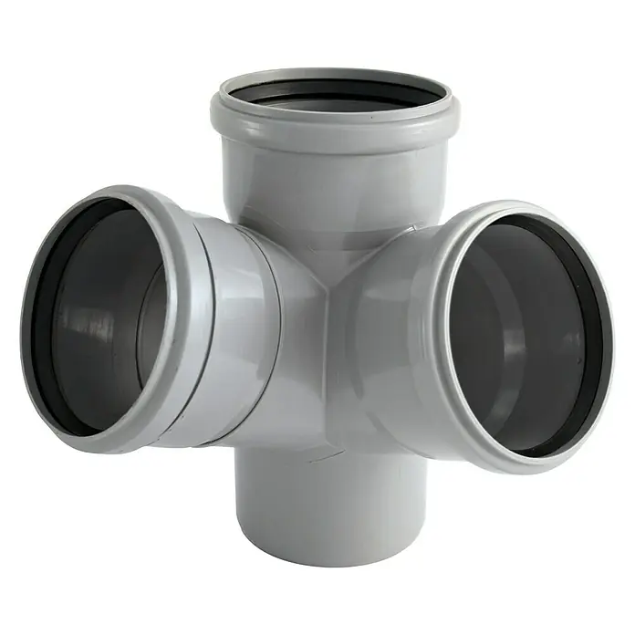 HT-Doppelabzweig - 110/110/110 mm, Bogenwinkel: 67 °