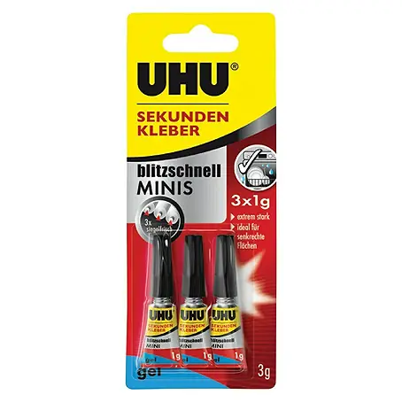 UHU  Sekundenkleber Blitzschnell Minis