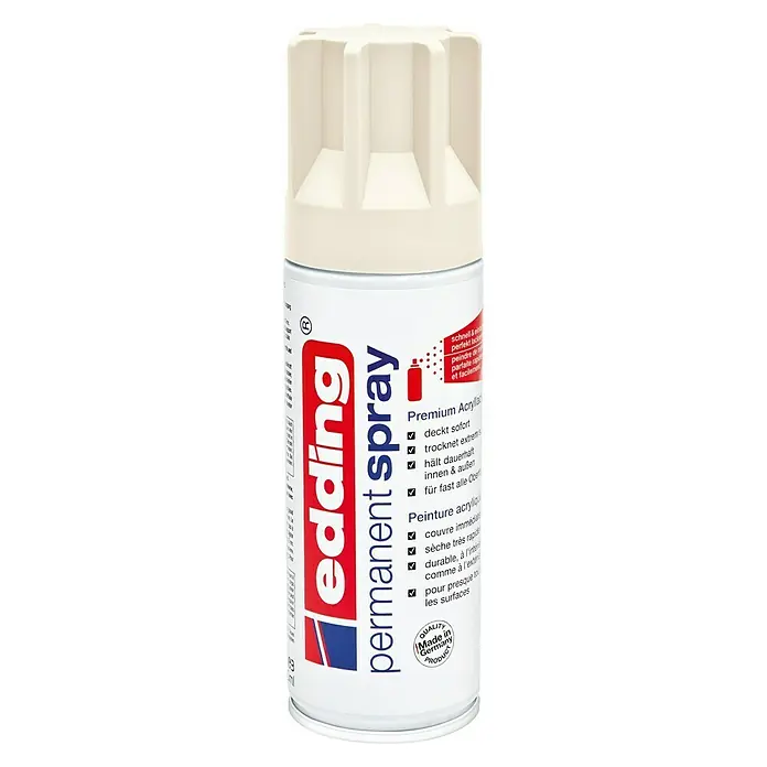Edding Permanent Spray - Cremeweiß, 200 ml - Vorderansicht