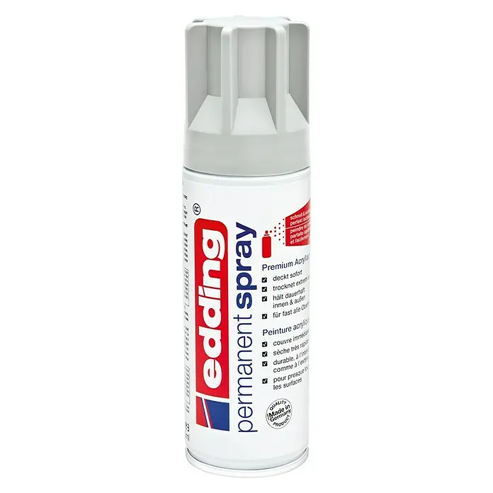 Edding Permanent Spray - Lichtgrau, 200 ml - Vorderansicht