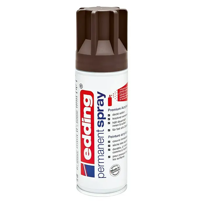 Edding Permanent Spray - Schokobraun, 200 ml - Vorderansicht