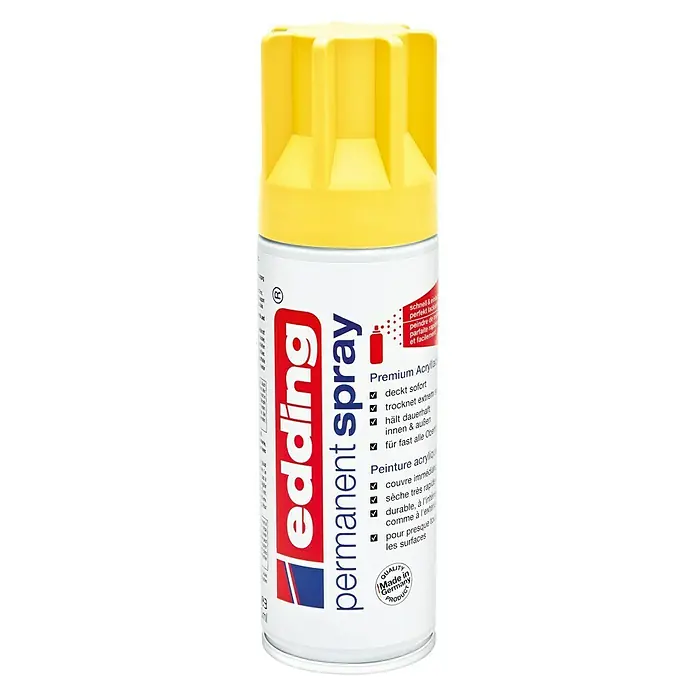 Edding Permanent Spray - Verkehrsgelb, 200 ml - Vorderansicht
