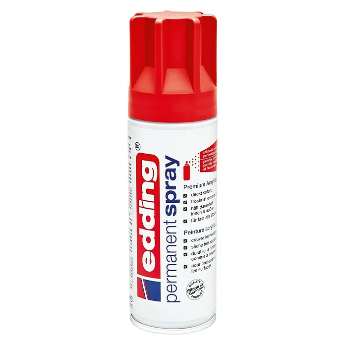 Edding Permanent Spray - Verkehrsrot, 200 ml - Vorderansicht