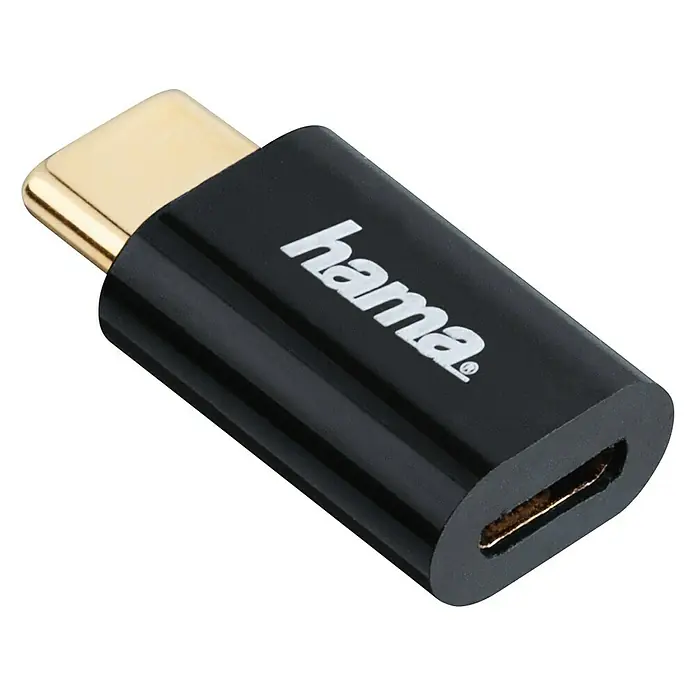 Hama USB-Adapter - USB C-Stecker, Vergoldete Kontakte - Vorderansicht