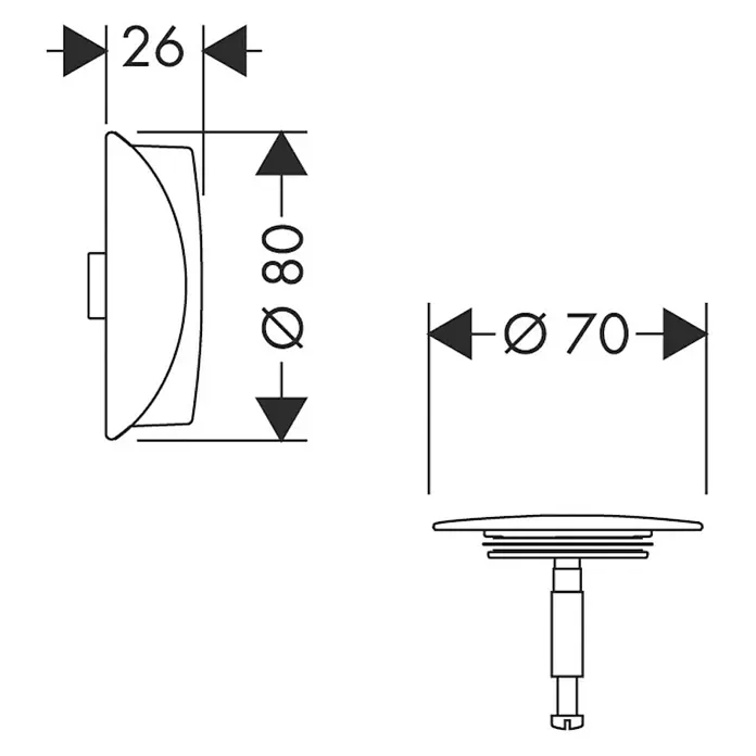 Hansgrohe Ausstattungs-Set Exafill S - 2 -tlg., Verchromt