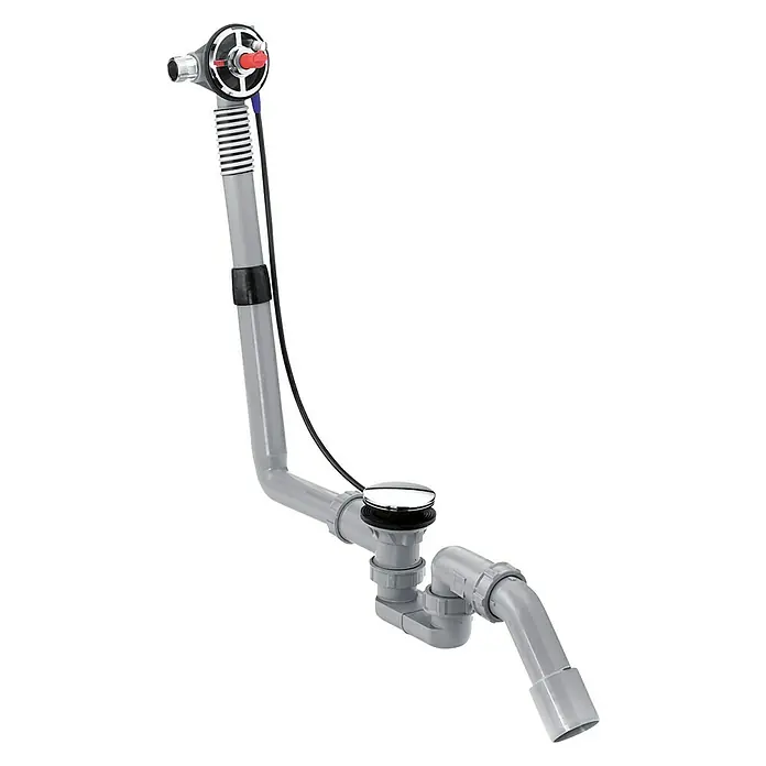 Hansgrohe Ab- & Überlaufgarnitur Exafill S - Kunststoff, 1½″, Geeignet für: Handelsübliche Badewannen - Vorderansicht