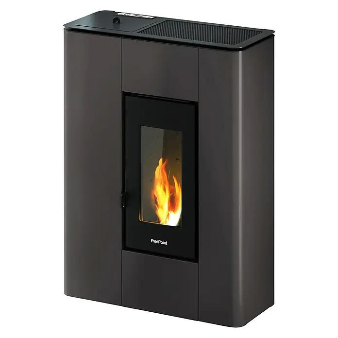 FreePoint Pelletofen Atrium - 5,2 kW, Raumheizvermögen: 67 - 125 m³, Anthrazit