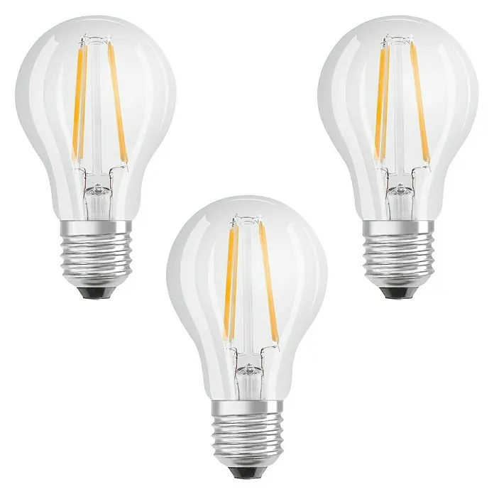 Osram Star LED žarulja Classic A 60 - 3 kom, 7 W, E27, Topla bijela, Prozirno - Pogled sprijeda