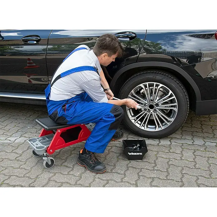 Wisent Montage-Rollhocker - 68 x 37 x 38,5 cm, Belastbarkeit: 135 kg
