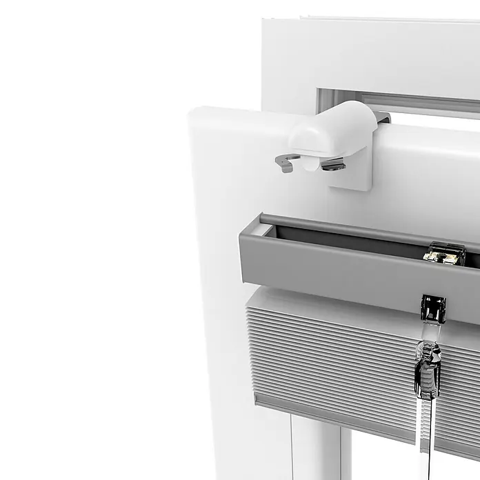 Expo Ambiente Nosač za bambus rolo - 2 Kom., Prikladno za: Aluminijske žaluzine, Bijele boje - Detaljan prikaz