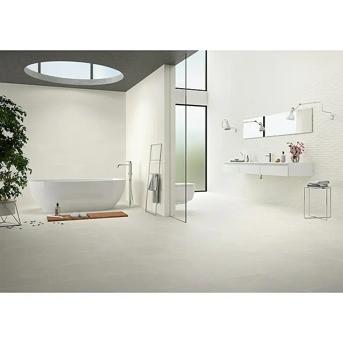 BHS Showroom Pavimento porcelánico Newlyn - 60 x 60 cm, Gris, Rectificado, Efecto piedra