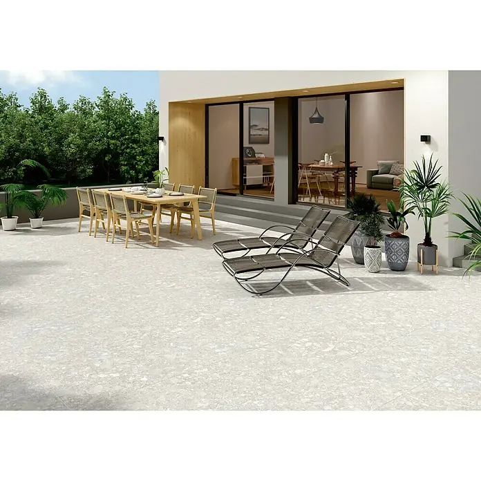 BHS Showroom Pavimento porcelánico Ceppo - 60 x 60 cm, Gris claro, Rectificado