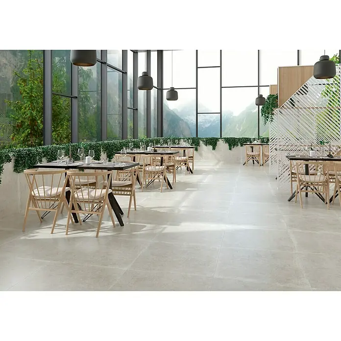 BHS Showroom Pavimento porcelánico Caspio - 75 x 75 cm, Gris, Rectificado