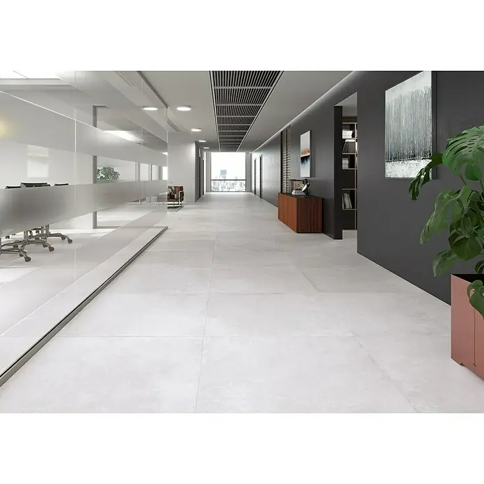 BHS Showroom Pavimento porcelánico Lorraine - 60 x 60 cm, Blanco, Rectificado