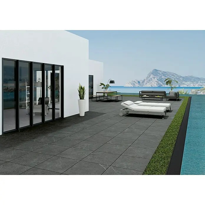 BHS Showroom Pavimento porcelánico Portobello Antislip - 60 x 60 cm, Antracita, Rectificado
