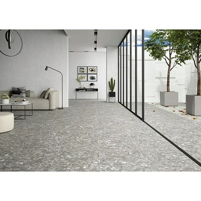 BHS Showroom Pavimento porcelánico Ceppo - 60 x 60 cm, Gris oscuro, Rectificado