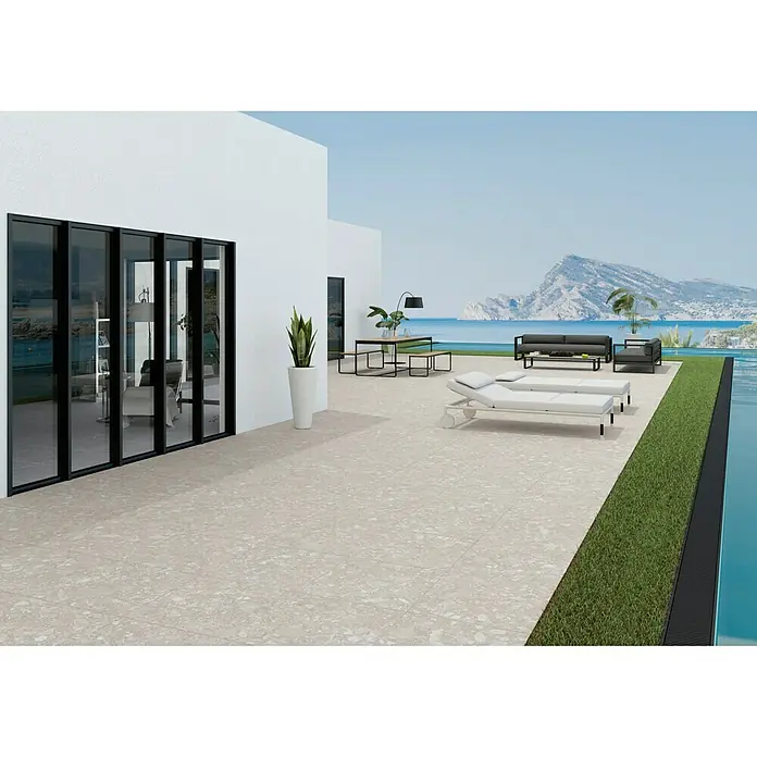 BHS Showroom Pavimento porcelánico Ceppo - 60 x 60 cm, Arena, Rectificado