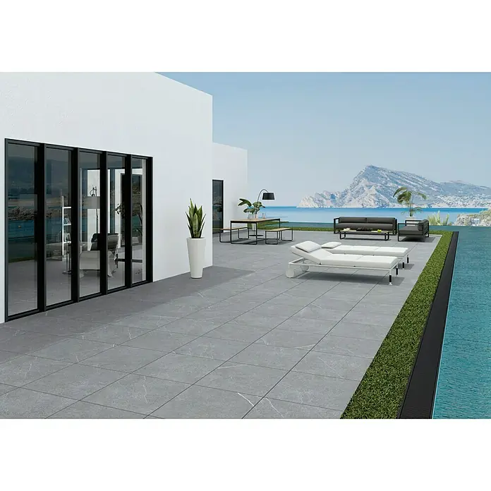 BHS Showroom Pavimento porcelánico Portobello Antislip - 60 x 60 cm, Gris, Rectificado