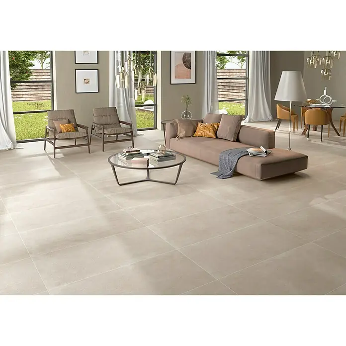 BHS Showroom Pavimento porcelánico Claire - 60 x 120 cm, Taupe, Rectificado