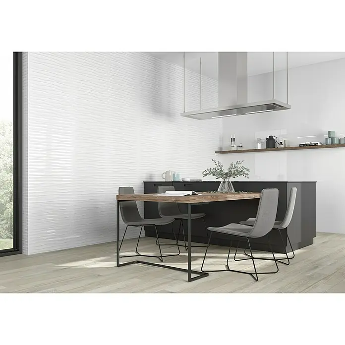 BHS Showroom Pavimento porcelánico Arhus - 23 x 120 cm, Gris, Rectificado