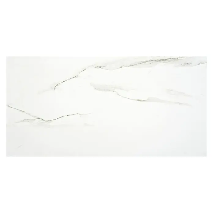 BHS Showroom Pavimento porcelánico Syros - 60 x 120 cm, Blanco, Rectificado, Marmolado
