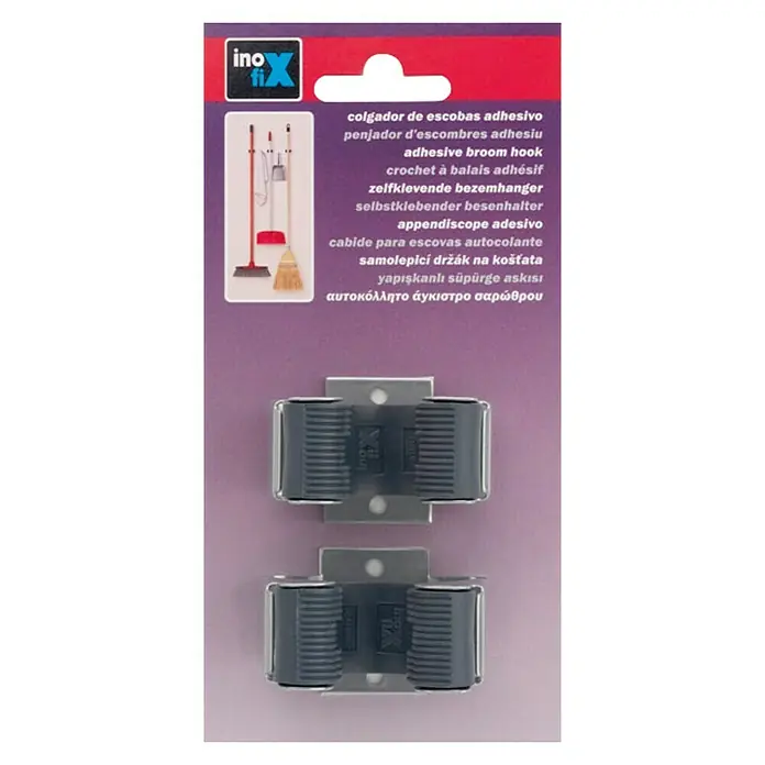 Inofix Colgador adhesivo 2055-7 - 2 ud., Acero, Cromo