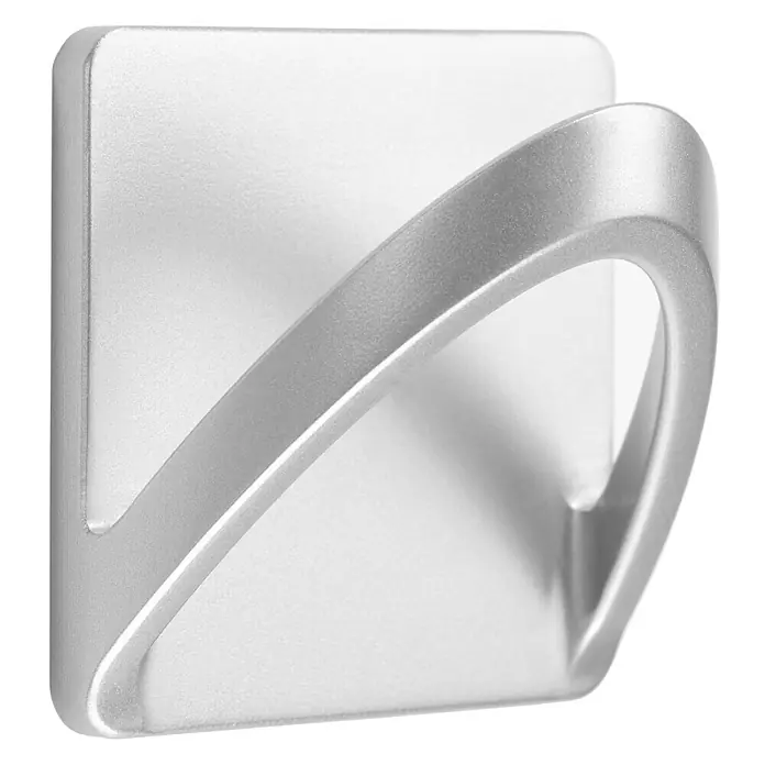 Inofix Colgador adhesivo 2190-7 - 1 ud., Plateado, Cuadrado