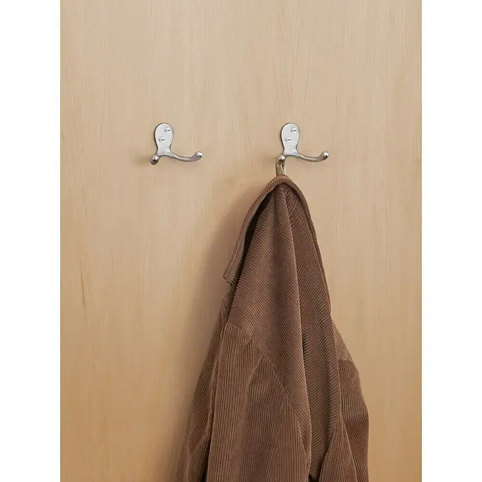 Inofix Gancho para colgar 3761 - 2 ganchos, L x An x Al: 60 x 41 x 40 mm, Latón