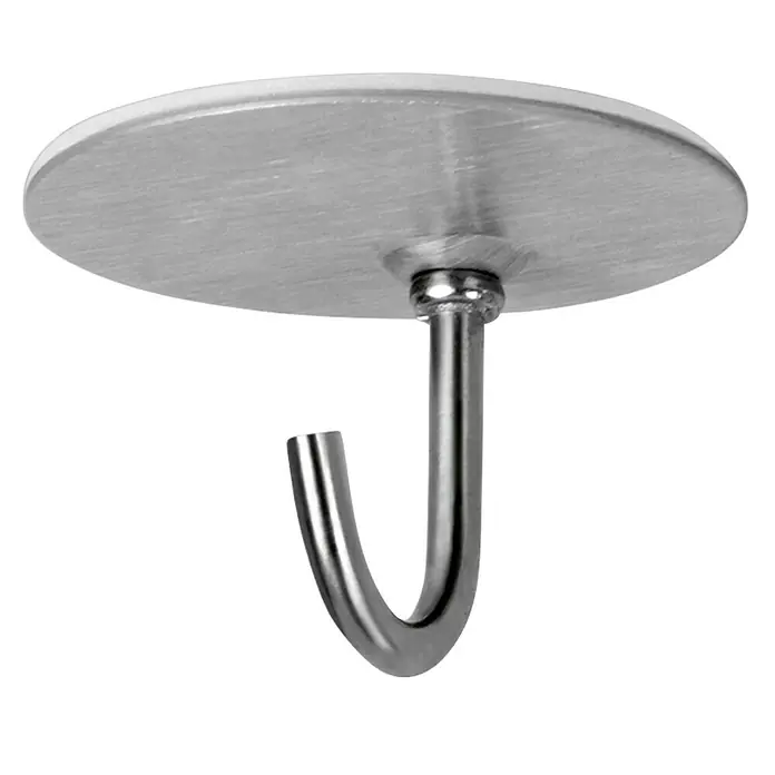 Inofix Colgador adhesivo 2176 - 2 ud., Acero inoxidable, Redonda