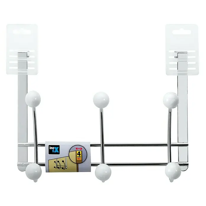 Inofix Perchero 3720 - L x An x Al: 270 x 197 x 110 mm, Número de ganchos: 3 ud., Blanco