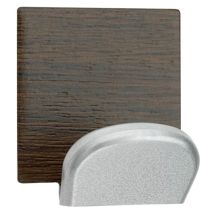 Inofix Colgador adhesivo 2078 - 2 ud., Acero inoxidable, Marrón, Cuadrado