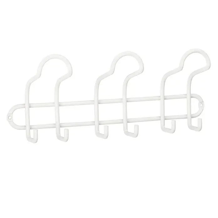 Inofix Perchero 3719 - L x An x Al: 310 x 84 x 130 mm, Número de ganchos: 3 ud., Acero, Blanco