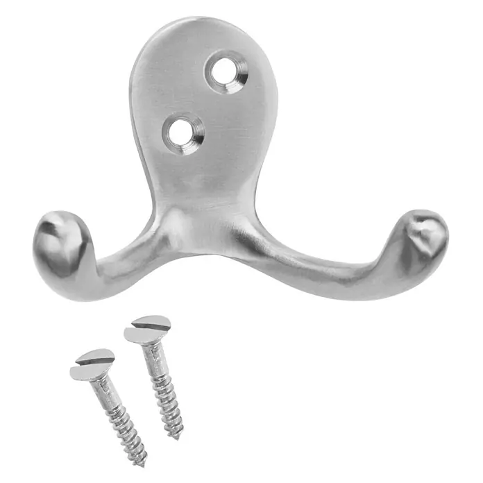 Inofix Gancho para colgar 3761 - 2 ganchos, L x An x Al: 60 x 41 x 40 mm, Latón