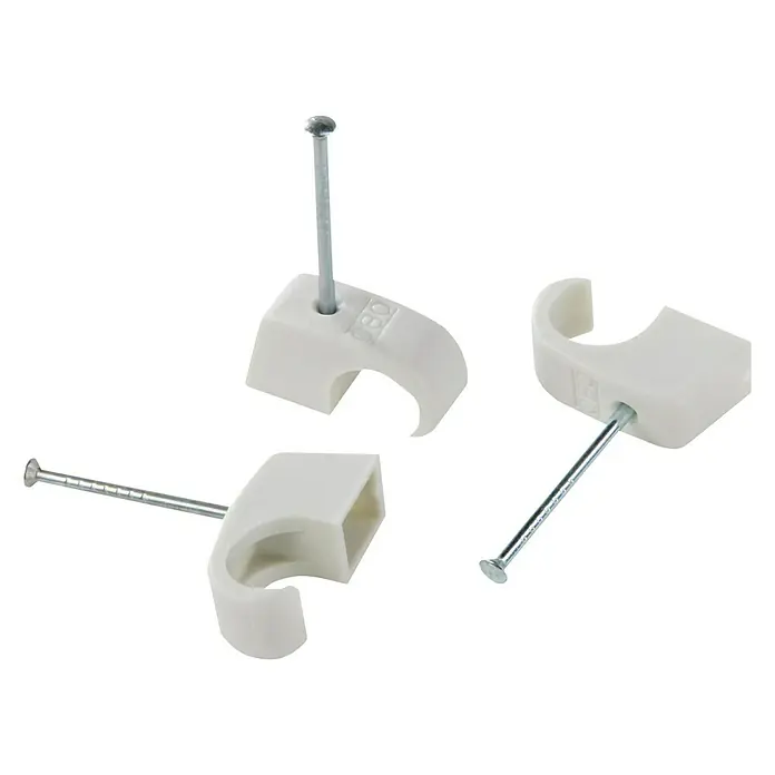 OBO Grapa para cable - 10 - 14 mm, 40 mm, 100 ud., Blanco - Vista descendente