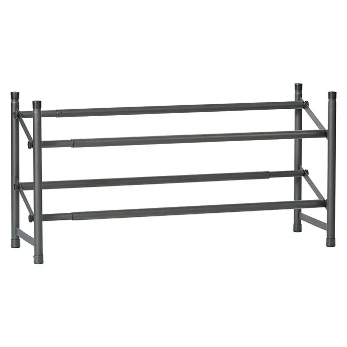 Regal za cipele - D x Š x V: 23 x 116 x 36 cm, Crne boje - Pogled sprijeda