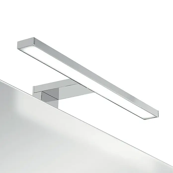 Riva LED-Spiegelschrank Flora - B x H: 60 x 60 cm, Mit Beleuchtung, Spanplatte, Weiß - Vorderansicht